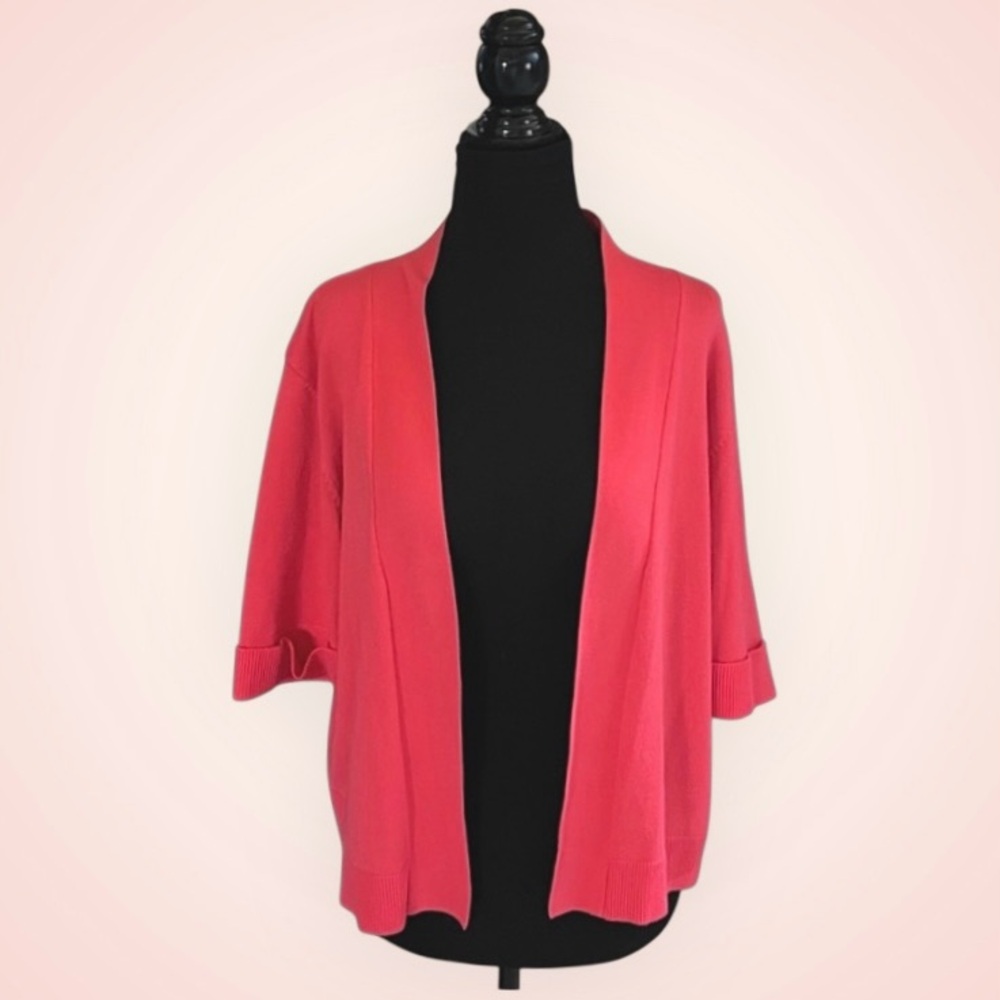 NWOT Covington Women's Knit Shrug/Bolero Size XL Pink Coral